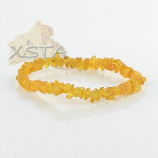 Raw unpolished amber chips bracelet